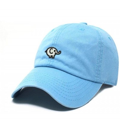 Baseball Caps Elephant Dad Hat Cotton Baseball Cap Polo Style Low Profile - Sky - C8186777TMW $9.72