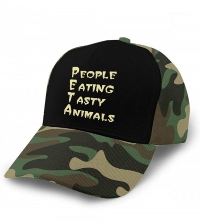 Baseball Caps PETA - People Eating Tasty Animals Men Retro Adjustable Cap for Hat Cowboy Hat - Moss Green - CW18YDHUU4L $31.02