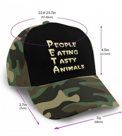 Baseball Caps PETA - People Eating Tasty Animals Men Retro Adjustable Cap for Hat Cowboy Hat - Moss Green - CW18YDHUU4L $31.02