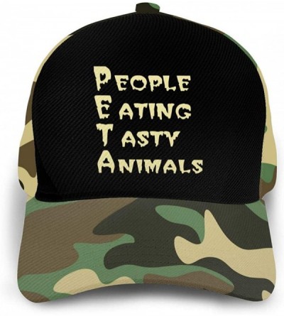 Baseball Caps PETA - People Eating Tasty Animals Men Retro Adjustable Cap for Hat Cowboy Hat - Moss Green - CW18YDHUU4L $31.02