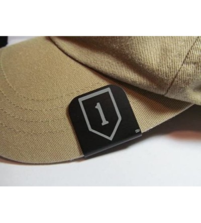 Baseball Caps 1st Infantry Division Patch Laser Etched Hat Clip Black - CY12GDBRFXV $16.58