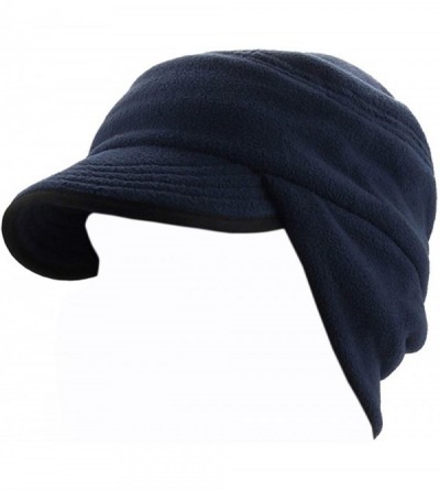 Skullies & Beanies Mens Winter Fleece Earflap Cap with Visor - Royal Blue - CV186UDYML4 $9.04