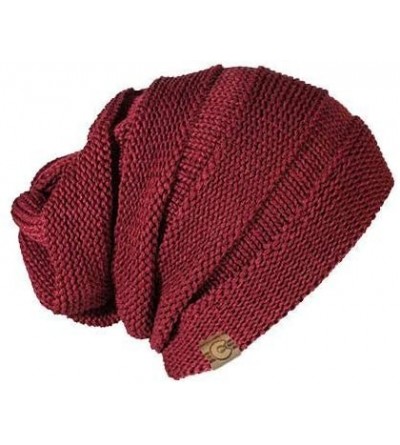 Skullies & Beanies Womens Drift Slouch Beanie - Burgundy - CY18R3EA76E $27.46