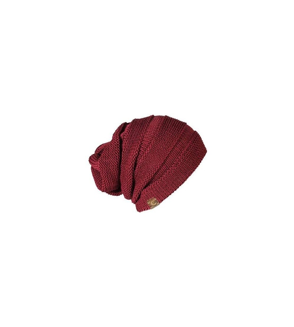 Skullies & Beanies Womens Drift Slouch Beanie - Burgundy - CY18R3EA76E $27.46