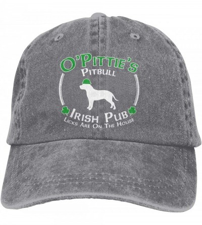 Baseball Caps Unisex Adjustable Vintage Jeans Baseball Caps St Patricks Day Dog Pitbull Pittie Irish Pub Hiphop Cap - Gray - ...