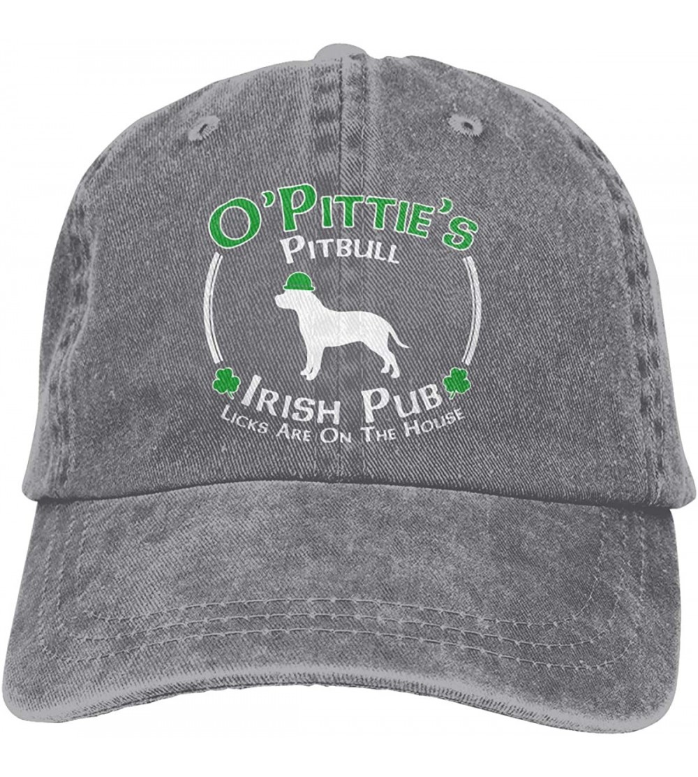 Baseball Caps Unisex Adjustable Vintage Jeans Baseball Caps St Patricks Day Dog Pitbull Pittie Irish Pub Hiphop Cap - Gray - ...