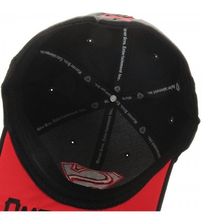 Baseball Caps Superman Shield Embroidery Baseball Cap AC3260 - Black - CL12EGV9213 $21.36