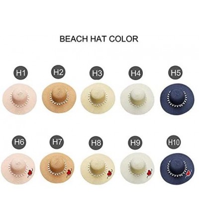 Sun Hats Personalized Customize Name Text Women Sun Hat Summer Beach Hat Ribbon Bow Large Brim Straw Hat - CY18W8DI6NK $26.50