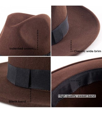 Fedoras Fedora Hats for Women DIY Band Belt Buckle Wool or Straw Wide Brim Beach Sun Hat - C218ZIODLTH $43.48