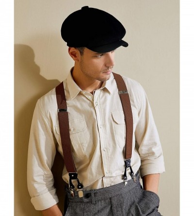 Newsboy Caps Newsboy Hat Cap for Men Women Gatsby Hat for Men 1920s Mens Gatsby Costume Accessories - Dark Coffee - CO18NW7H8...