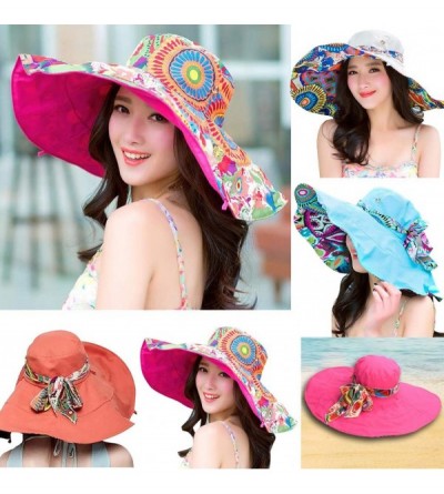 Sun Hats Sun Hats for Women Fishing Hiking Cap with Neck Flap Wide Brim Hat UPF 50+ (Blue) - Blue - CG18NS49X0A $26.65