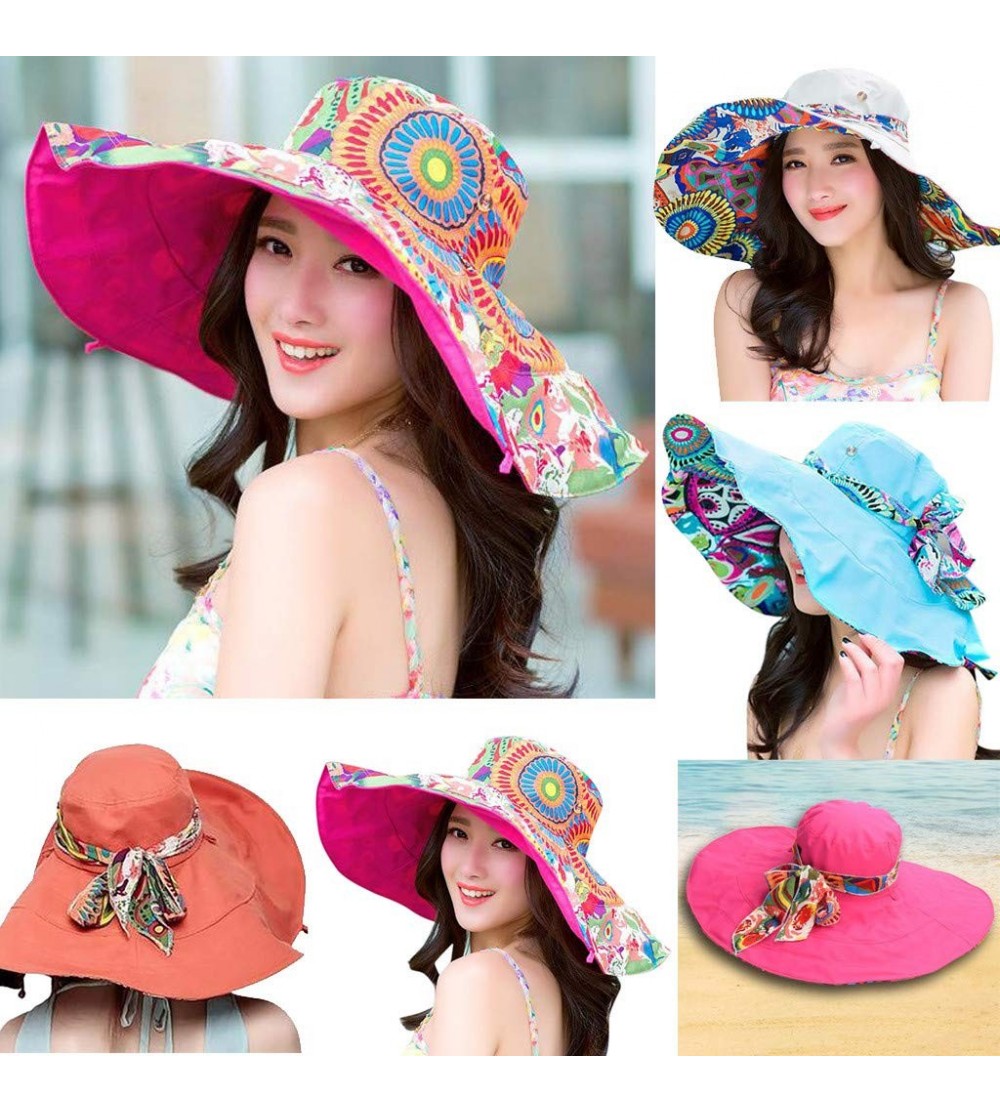 Sun Hats Sun Hats for Women Fishing Hiking Cap with Neck Flap Wide Brim Hat UPF 50+ (Blue) - Blue - CG18NS49X0A $14.17