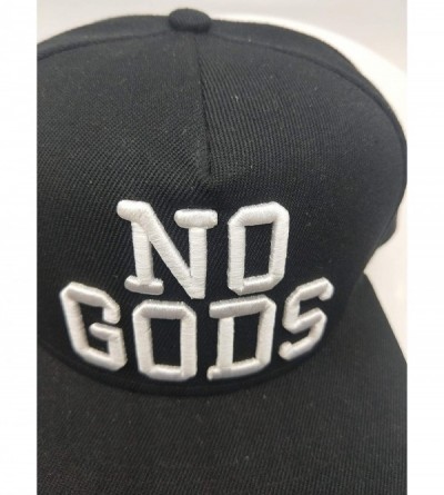 Baseball Caps 3D Embossed/Embroidery Letters Baseball Cap - Flat Visor Adjustable Snapback Hats Blank Caps - No Gods-black - ...