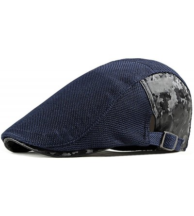 Newsboy Caps Summer Mens Flat Beret Cap Cabbie Hat Breathable Newsboy Cap Gatsby Ivy Irish Hunting Hat - C018T6R8GT6 $22.78