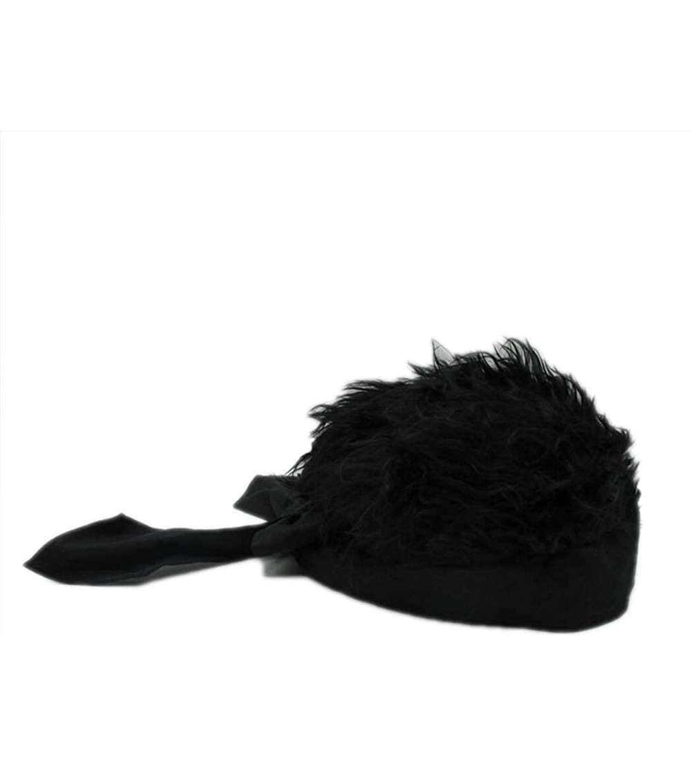 Visors Flair Hair Sun Visor Cap with Fake Hair Wig Baseball Cap Hat - Black - CQ18MCIU549 $20.83