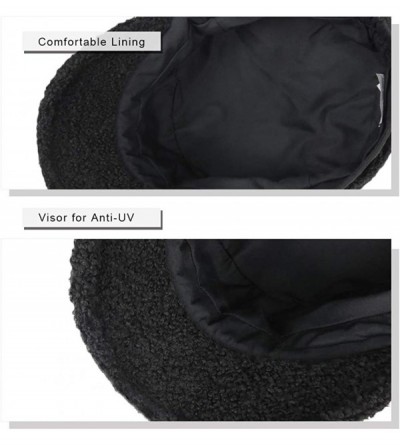 Newsboy Caps Unisex Classic Newsboy Winter - Black-velvet - CF18Z5S6COK $16.11