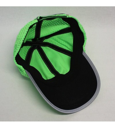 Baseball Caps Plain Pro Cool Mesh Low Profile Adjustable Baseball Cap - Reflective Neon Green - C218ERL9OY9 $13.94