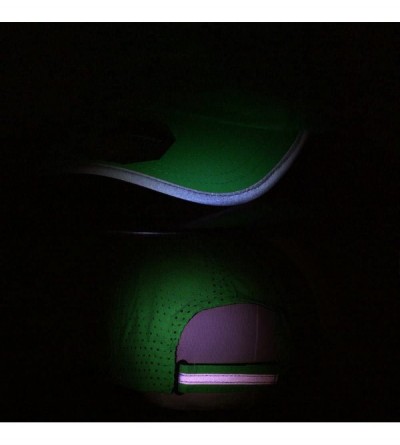 Baseball Caps Plain Pro Cool Mesh Low Profile Adjustable Baseball Cap - Reflective Neon Green - C218ERL9OY9 $13.94