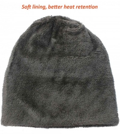 Bucket Hats Womens Slouchy Beanie Winter Hat Knit Warm Snow Ski Skull Outdoor Cap - Beanie and Scarf (Grey) - C718639X06Y $11.40