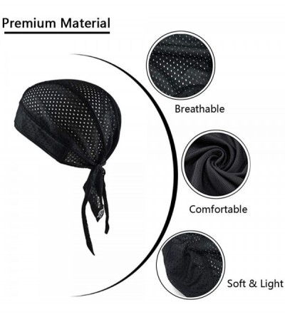 Skullies & Beanies ACTLATI Breathable Cycling Bandana Helmet - A1-dew Rag Black - C218G7AZXLT $13.70