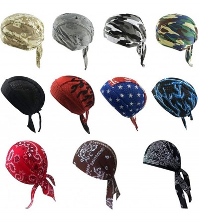 Skullies & Beanies ACTLATI Breathable Cycling Bandana Helmet - A1-dew Rag Black - C218G7AZXLT $22.94
