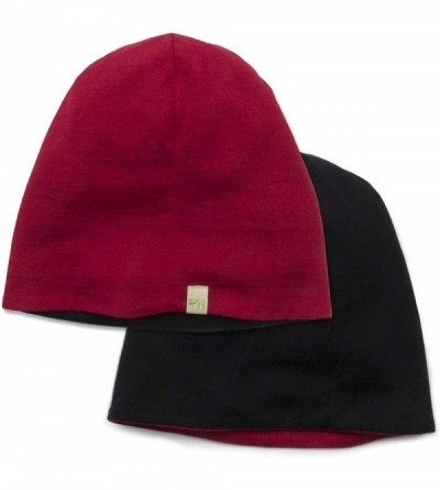 Skullies & Beanies Reversible Shade Wool Beanie - True Red-black - CZ11OPDU38J $27.90