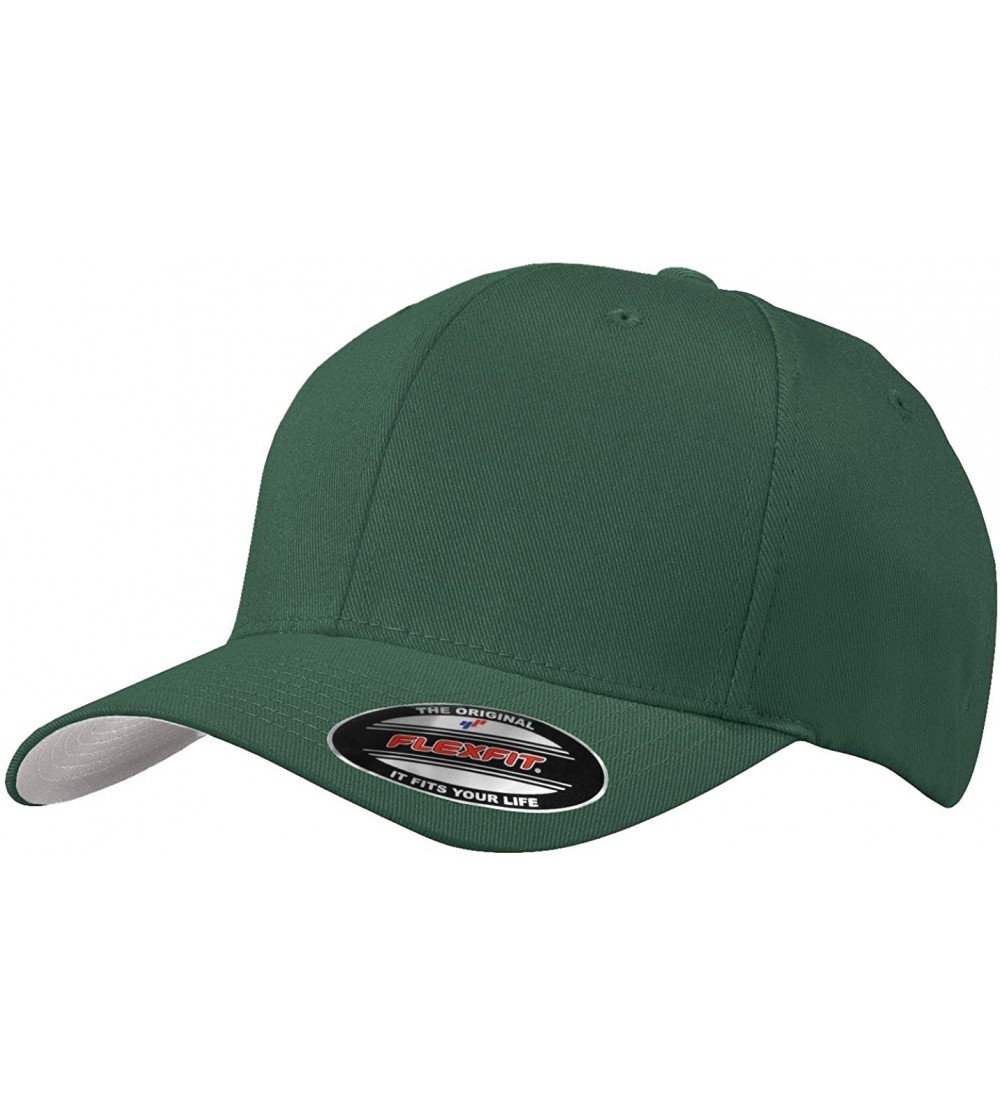 Baseball Caps Men's Flexfit Cap - Forest Green - CJ18K2DW5ED $28.37