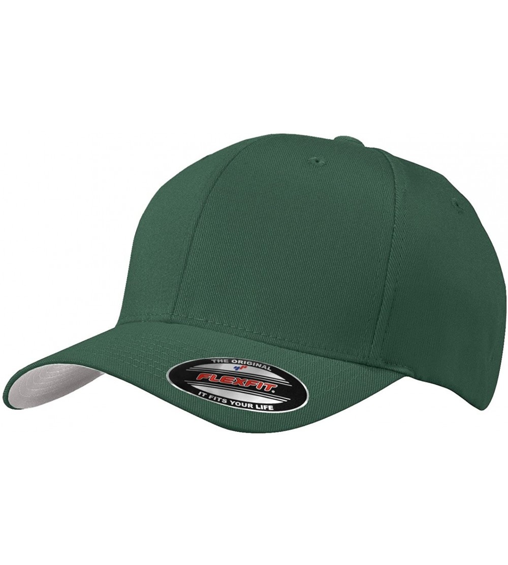 Baseball Caps Men's Flexfit Cap - Forest Green - CJ18K2DW5ED $18.06