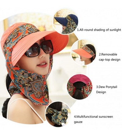 Sun Hats Sun Hat for Women Large Wide Brim Hats Girls Beach UV Protection Packable Baseball Caps - Light Purple-c - CO18S2RUZ...