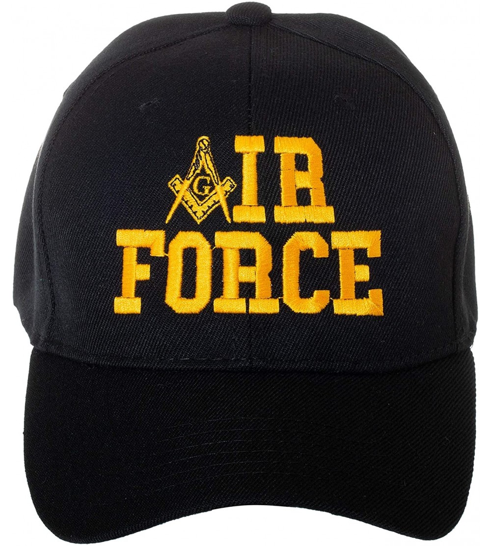 Baseball Caps United States Military Masonic Square and Compass Embroidered Baseball Cap - Air Force / Black - CV18HGWZWSA $1...