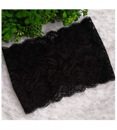 Headbands Stretch Headbands for Women Lace Headcovering for Women Lace Headwrap (Black) - Black - CV18M7TW5YX $11.54