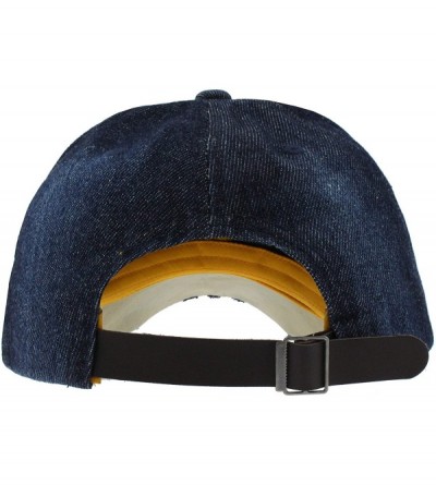 Baseball Caps Ladies Solid PU Baseball Hat - Denim Love - CT18LZWEHWI $12.70