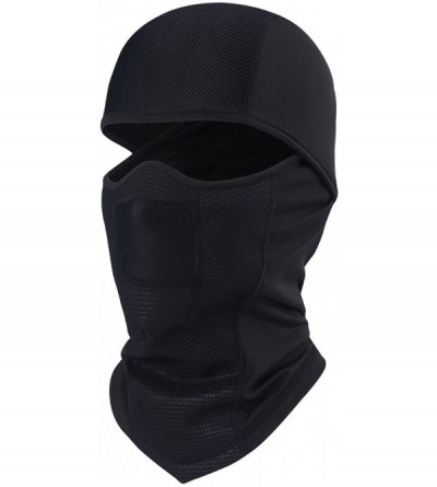 Balaclavas Balaclave Fleece Windproof Ski Mask Face Mask Tactical Hood Neck Warmer - Black-fleece Lining - C6189Y89UIH $27.42