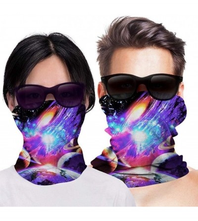 Balaclavas Unisex Multifunction Face Coverings Seamless Bandana Headband Scarf for Outdoor Sun Wind UV Protection - Space - C...