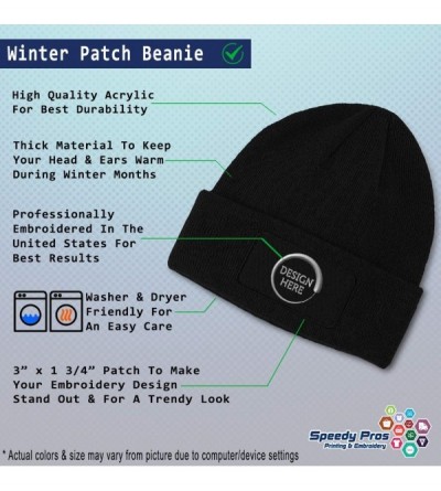 Skullies & Beanies Custom Patch Beanie Italian Greyhound Embroidery Skull Cap Hats for Men & Women - Black - C6186HGG5W4 $22.01