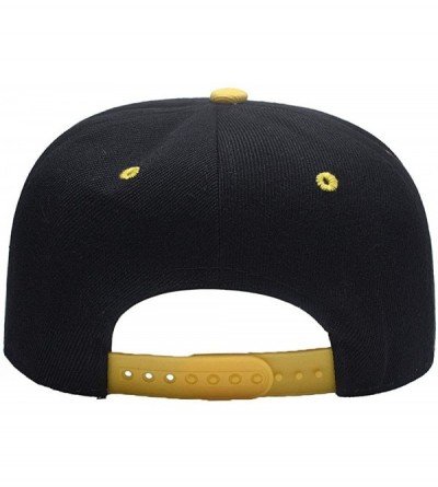 Baseball Caps Custom Ponytail Baseball Cap Personalized Messy Bun Hat Mesh Visor Trucker Hat - Hip-hop Yellow-1 - C118GZHOEQH...