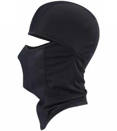 Balaclavas Balaclave Fleece Windproof Ski Mask Face Mask Tactical Hood Neck Warmer - Black-fleece Lining - C6189Y89UIH $25.55