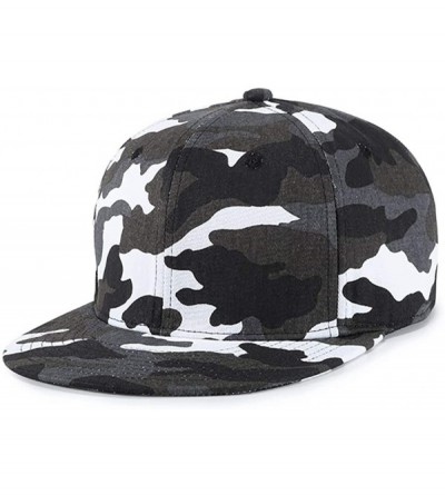 Baseball Caps Unisex Snapback Hats Adjustable USA Army Camouflage Flat Brim Baseball Cap - W181 - CL18R50WN6I $21.67