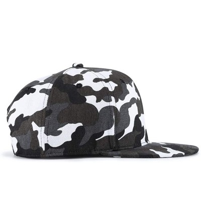 Baseball Caps Unisex Snapback Hats Adjustable USA Army Camouflage Flat Brim Baseball Cap - W181 - CL18R50WN6I $21.67