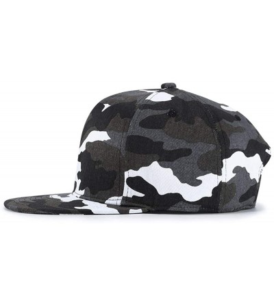 Baseball Caps Unisex Snapback Hats Adjustable USA Army Camouflage Flat Brim Baseball Cap - W181 - CL18R50WN6I $21.67