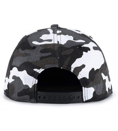 Baseball Caps Unisex Snapback Hats Adjustable USA Army Camouflage Flat Brim Baseball Cap - W181 - CL18R50WN6I $21.67