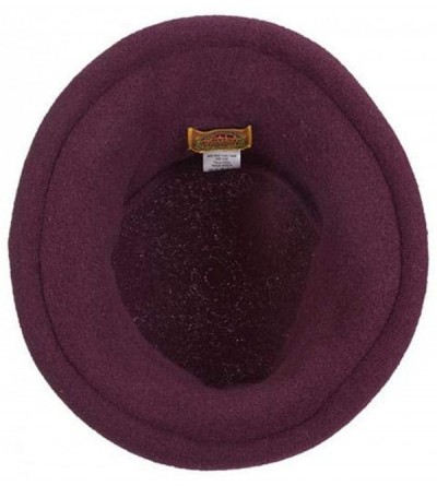 Bucket Hats Women's Packable Boiled Wool Cloche - Plum - CO11583NDX7 $25.69