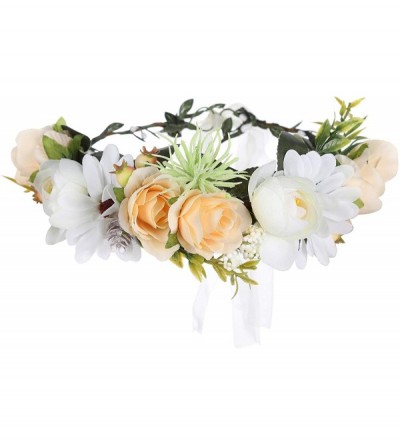 Headbands Flower Crown Headband Floral Headpiece Women Girl Bohemia Adjustable Tree Rattan Leaf Flower Garland Hair Wreath - ...