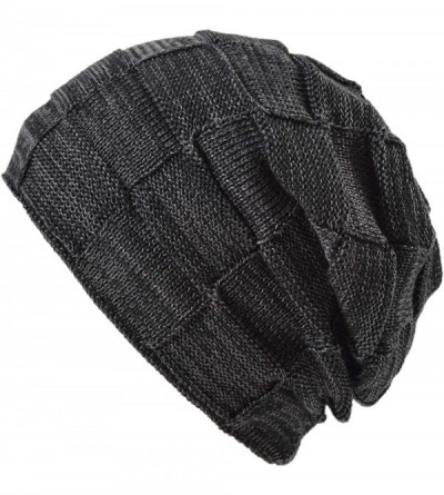 Skullies & Beanies Styles Oversized Winter Extremely Slouchy - Black Hat&scarf Set - CE18ZZL7593 $12.27