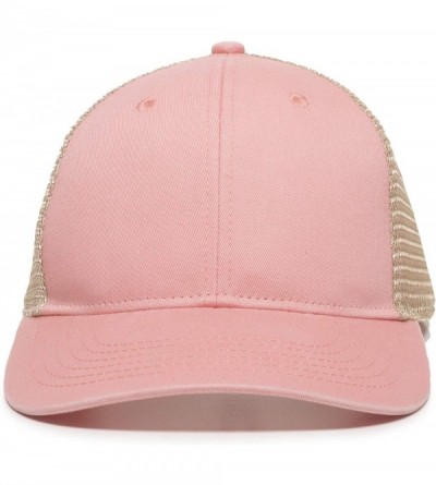 Baseball Caps Ladies Washed Cotton Structured Ponytail - Coral - CC18XXC5RKT $11.67