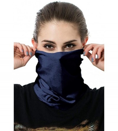 Balaclavas Unisex Multifunctional Seamless Bandana Face Mask Neck Gaiter Headwear Tube Mask Scarf - B-navy Blue - CA198DWYG3C...