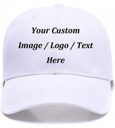 Baseball Caps Custom Baseball Hat-Snapback.Design Your Own Adjustable Metal Strap Dad Cap Visors - White - CY18KQG6DHX $10.36