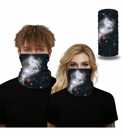 Balaclavas Seamless Bandanas Balaclava Face Mask Neck Gaiter Tie Dye Print for Men Women - Grey Black Galaxy - CO199X0XX5C $8.63