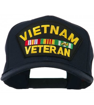 Baseball Caps Vietnam Veteran Patched High Profile Cap - Navy - C411ND5K4SJ $19.20