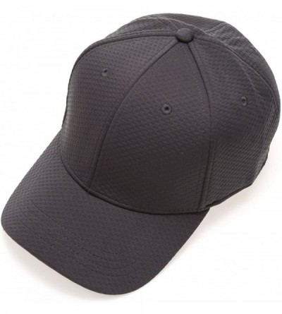 Baseball Caps Plain Polyester Twill Baseball Cap Hat with Flex fit Elastic Band - 1735-dark Grey - CJ12O814MTS $14.12